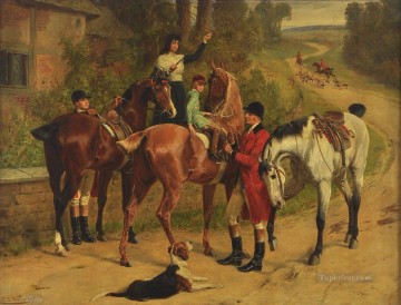Clásico Painting - Cazadores que parten Samuel Edmund Waller género caza
